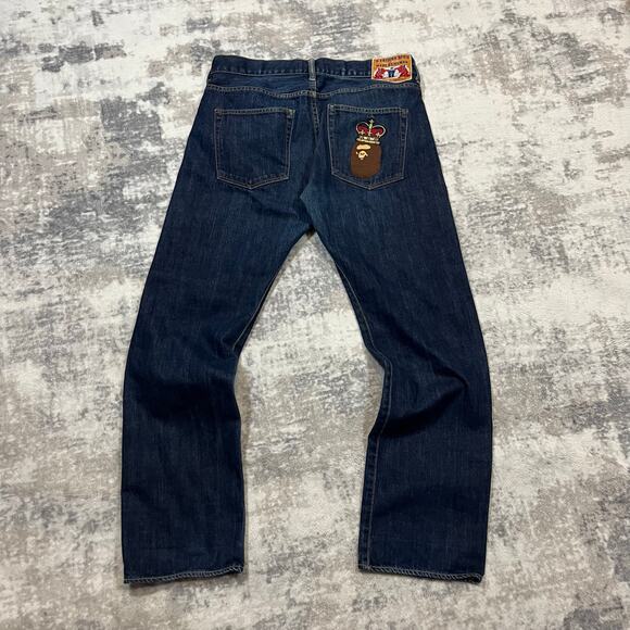 Authentic Bape 2000’s Crown Jeans 32 - Picture 1 of 7